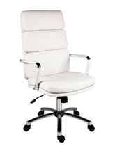 Deco Retro Style Faux Leather Executive Office Chair White - 1097WH DD